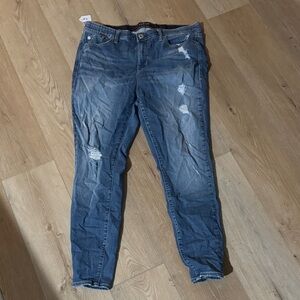 Torrid Distressed Skinny Jeans in Blue